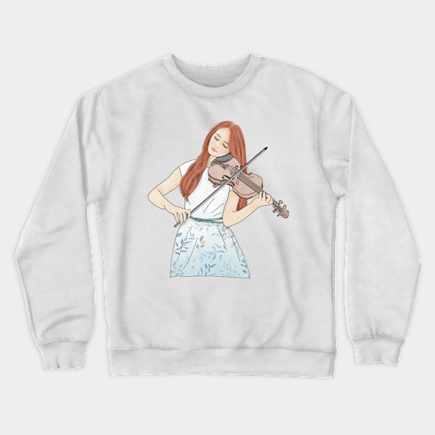 Violin player Crewneck Sweatshirt by piscoletters